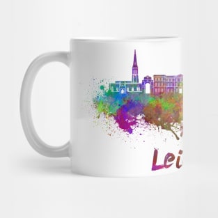 Leicester skyline in watercolor Mug